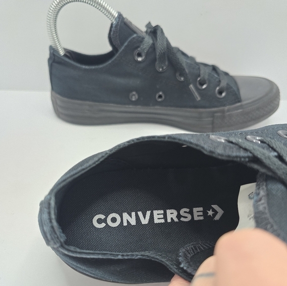 Converse | Chuck Taylor's All-Star triple black canvas low-top sneakers | WMS 6 - Picture 5 of 11